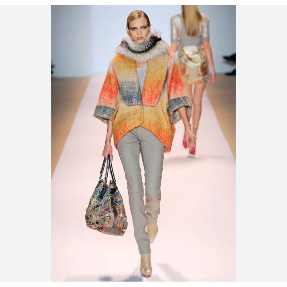 Matthew Williamson Fall 2009 Runway Multicolored Mohair Blend Jacket, UK Sz 6 - Picture 3 of 16